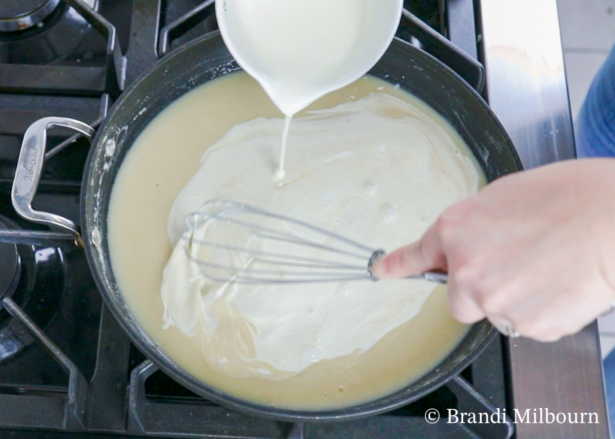 Stir in ½ cup heavy cream.