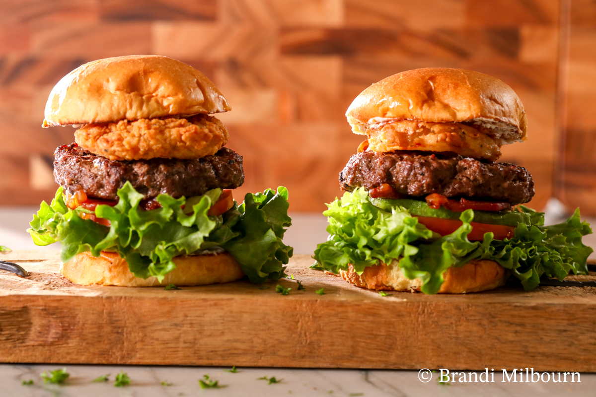 two burgers using the Best Hamburger Recipe